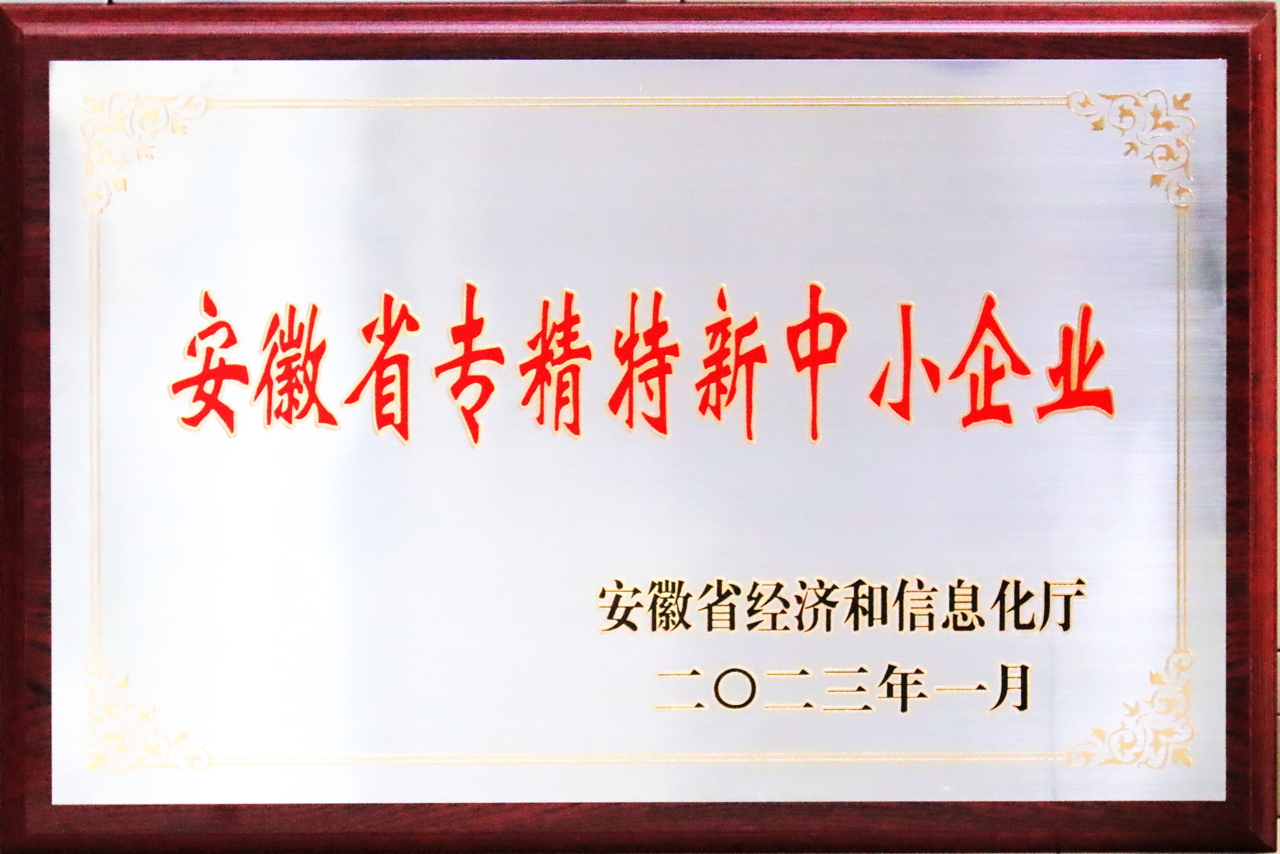 安徽省专精特新中小企业